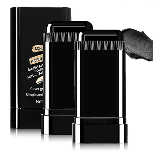 Safe and Convenient Comb Hair Dye Stick, White Hair Cover Stick, 2-in-1 Convenient Instant Dyeing, Waterproof and Sweat Proof, Quick Root Dressing (Black) c