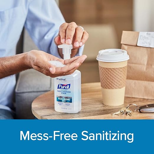 Purell Advanced Hand Sanitizer 2in1 Moisturizing Foam, Naturally Fragranced with Essential Oils, 10 oz Pump Bottle (Pack of 3), 3002-06-EC