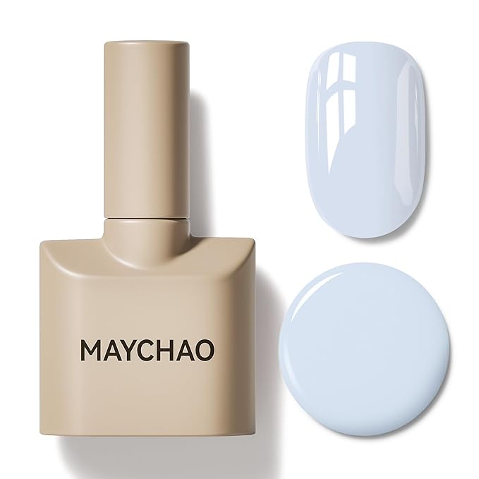 MAYCHAO 15ML Blue Gel Nail Polish 1Pc Baby Blue Gel Polish Soak Off UV LED Nail Polish Nail Art Starter Manicure Salon DIY at Home, 0.5 OZ