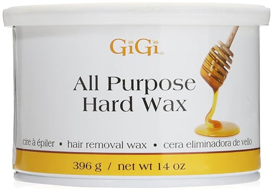 GiGi All Purpose Hard Wax for Hair Removal - DIY At-Home Waxing Kit for Face & Body, 14 oz