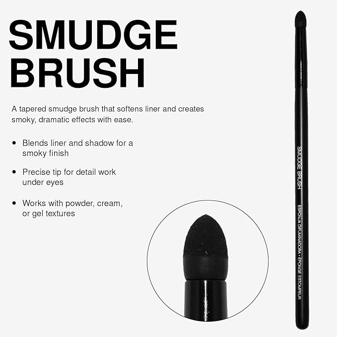 Palladio Smudge Brush, Pointed Sponge Applicator Flawless Blending, Smooth Finish, Synthetic Sponge, Soft Feel, Comfortable Grip, Professional Application