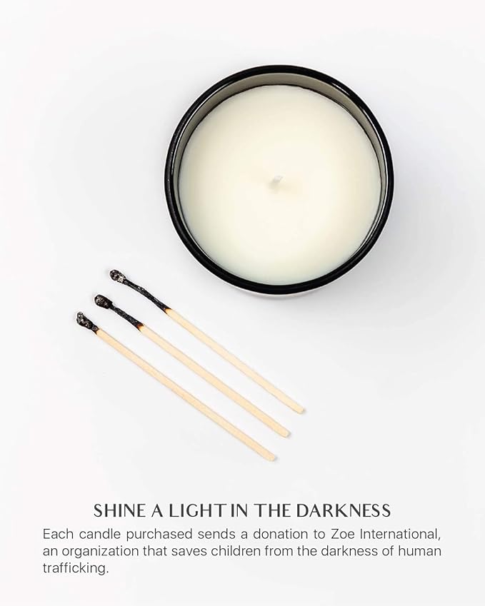 Benevolence LA Lavender, Mint & Sage Scented Candle | Soy Christmas Candles, Black Candle for Home | Holiday Candles Gifts for Women and Men | Home Fragrance | Aromatherapy| 8oz, 45 Hour Burn