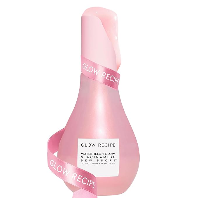 Glow Recipe Watermelon Niacinamide Dew Drops - Brightening, Plumping Hydrating Face Serum, Makeup Primer + Liquid Highlighter with Hyaluronic Acid - Dewy & Glowing Korean Skin Care (80ml)