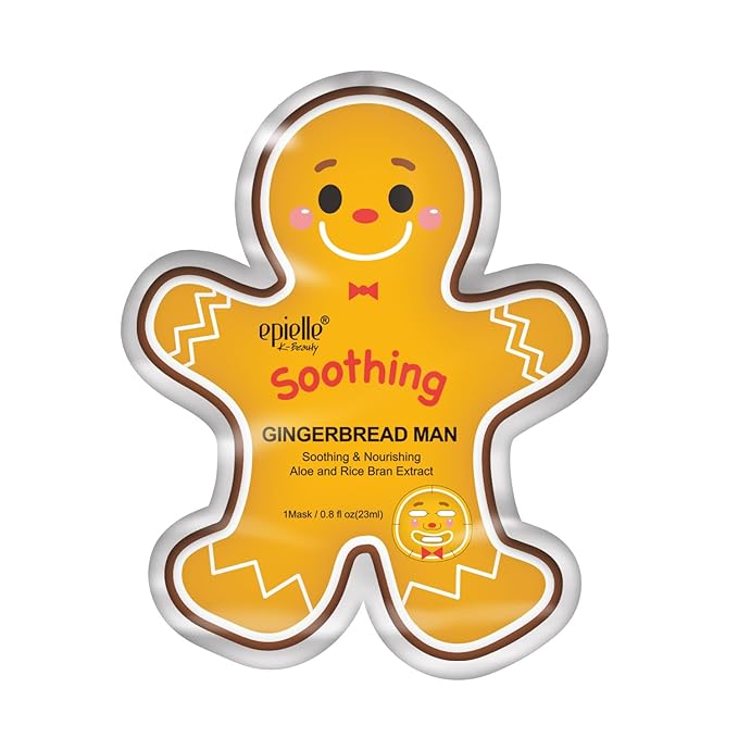 Epielle Holiday Character Face Mask 12 Pack, Fun & Effective Korean Skin Care, Spa Party Favors, Stocking Stuffers, Birthday Gifts for Women, Thanksgiving Essentials