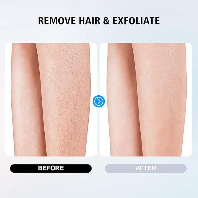 Hair Remover Eraser, Reusable Crystal Hair Remover, Magic Painless Exfoliation Beauty Tools, Portable Travel Body Hair Removal Tool, Hair Eraser for Back Arms Legs(2pcs)