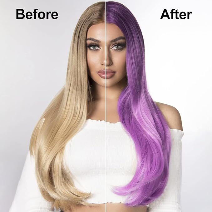 Purple Hair Dye Shampoo 3 in 1 for Vibrant Hair Color, Long-lasting & Natual Hair Color Shampoo, Herbal Ingredients Natural Shampoo Hair Dye Effect in Minutes, Gifts for Men Women 500ml