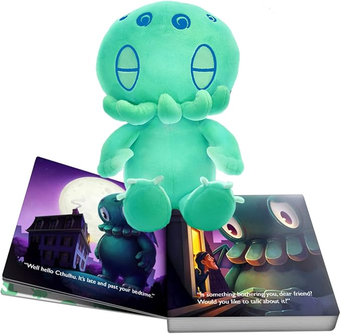C is for Cthulhu Sweet Dreams Cthulhu & Glow-in-The-Dark Plush Bedtime Bundle (Baby Plush (6 inches))