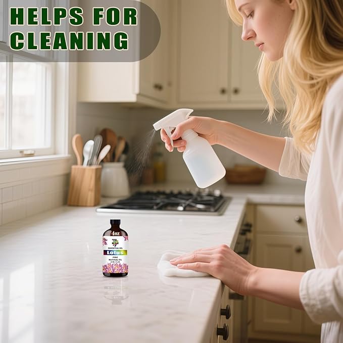 Lotus Essential Oil (4 oz/120 ml) — Lotus Oils for Aromatherapy, diffusers, humidifiers, Home fragrances, DIY Skincare, soap Making, DIY Candle, Relaxation, Yoga, and Meditation
