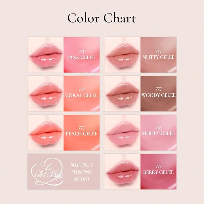 DINTO Blur-Jelly Plumping Lip Tint - Tinted Lip Plumpimg Gel Gloss, Long-Lasting, Moisturizing, Volumizing & Hydrating, Vegan & Cruelty-Free (7 colors) (777 Berry Gelée, 0.11 fl.oz.)