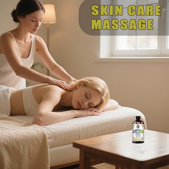 Chamomile Essential Oil (4 oz / 120 ml) – Chamomile Oils for diffusers, humidifiers, Home Baths, Cleaning Products, Yoga, DIY Soaps and DIY Scented Candles