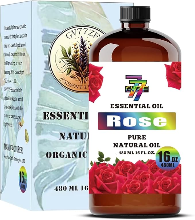 Rose Essential Oil (16 oz / 480 ml) – Rose Oils for diffusers, humidifiers, Home Baths, Cleaning Products, Yoga, DIY Soaps and DIY Scented Candles