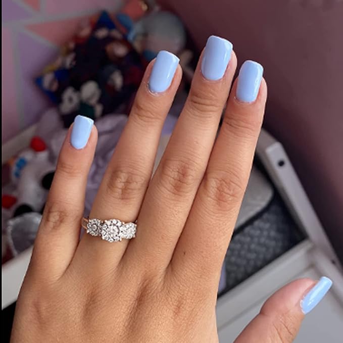 MAYCHAO 15ML Baby Blue Gel Nail Polish 1Pc Light Pastel Blue Gel Polish Soak Off UV LED Nail Polish Nail Art Starter Manicure Salon DIY at Home, 0.5 OZ