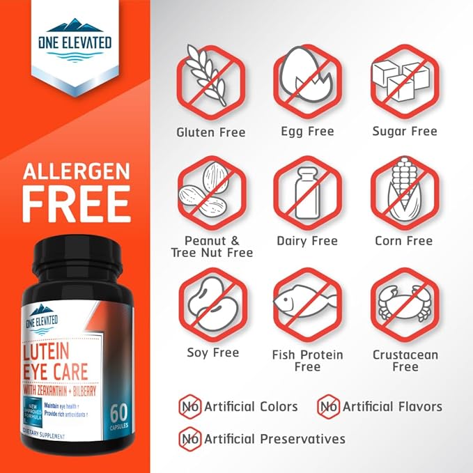 Newly Improved Super Strength Eye Care Formula - Highest Pharmaceutical Grade Lutein, Zeaxanthin, Bilberry - Greatest bioavailability – Rich Antioxidants - Works synergistically for Optimum Results