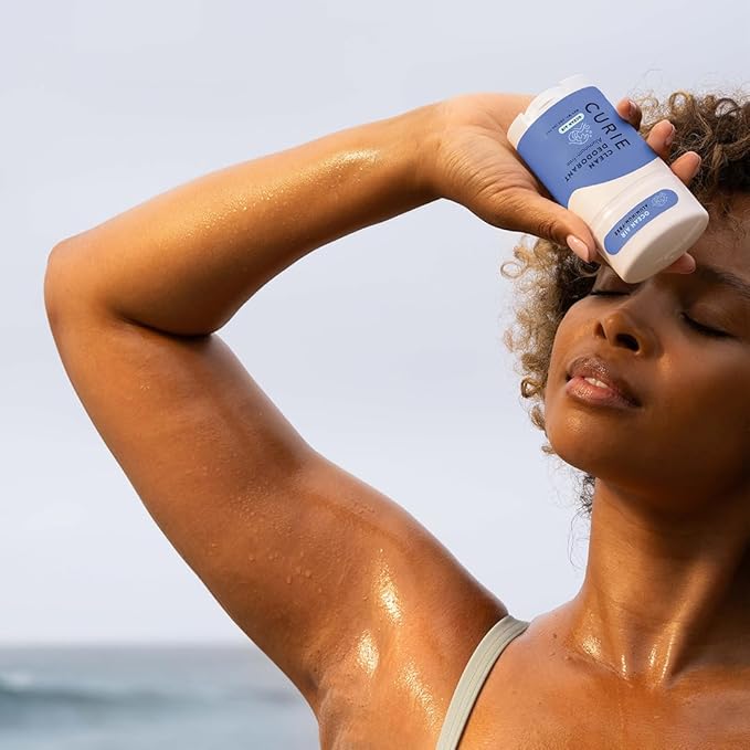 Curie Natural Deodorant for Women Calm & Cool Stick Trio - Coconut Nectar, Ocean Air, and Santal Sage - Aluminum Free, Clean, Sustainable, Vegan, Paraben Free (3pk)