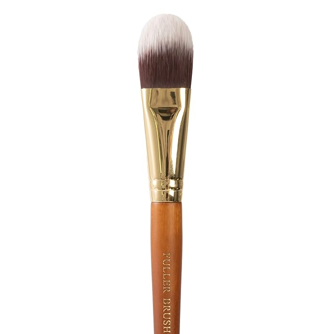 Fuller Brush Cosmetic Foundation Brush 566 – Soft Bristles for Primer, Foundation, Moisturizer – Brush for Face, Neck, Hands and Feet – Full-Coverage Blending