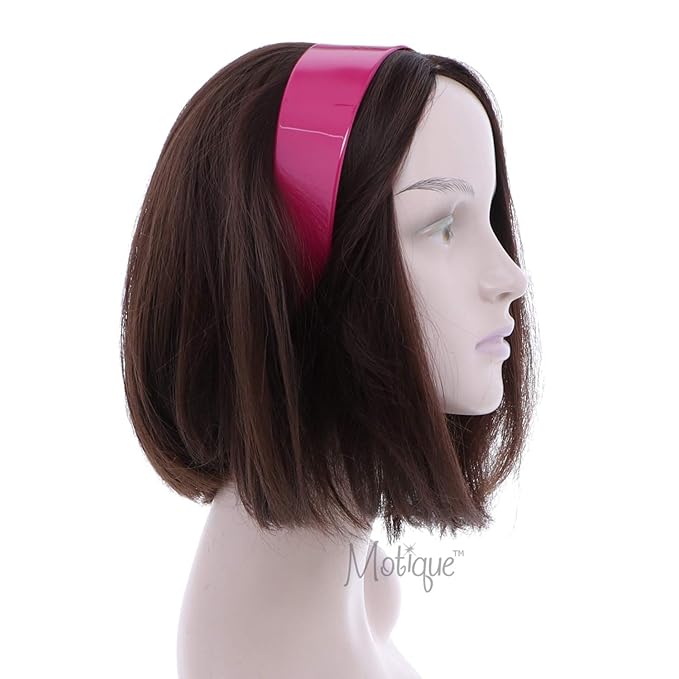 Motique Accessories Mauve 2 Inch Hard Plastic Headband with Teeth Women and Girls wide Hair band