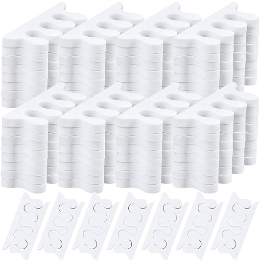 Mumufy 500 Pcs (250 Pairs) Sponge Toe Separators Pedicure Tool Kit Soft Toe Spacers for Pedicures Spreaders Finger Dividers for Women Men Feet Nail Manicure Toenails Art Painting Polish Spa(White)