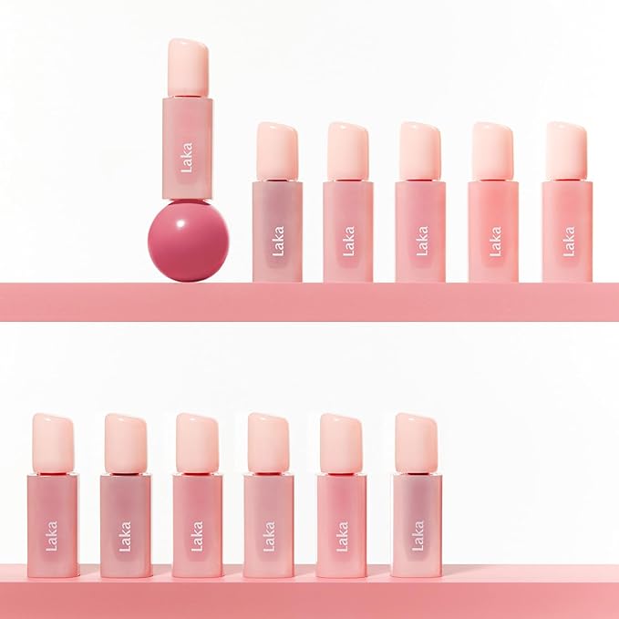 Laka Popping Balloon Lip Stain, 4.5g/0.15oz, Glossy Plumping Lip Tint, Moisturizing, Non-Sticky Texture for All-Day Hydration, Vegan, K-Beauty (#509 Delightful)