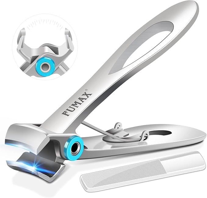 Toenail Clippers for Seniors Thick Toenails, Heavy Duty Nail Clippers for Men with 15mm Wide Jaw Opening, Large Toe Nail Clippers with Long Handle for Thick Nails Gift for Men Dad Him