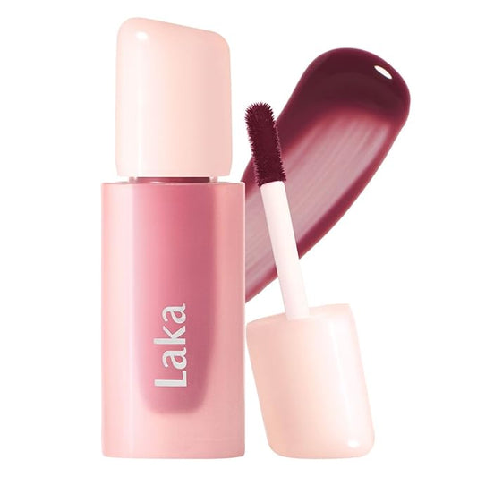 Laka Popping Balloon Lip Stain, 4.5g/0.15oz, Glossy Plumping Lip Tint, Moisturizing, Non-Sticky Texture for All-Day Hydration, Vegan, K-Beauty (#512 Sizzling)
