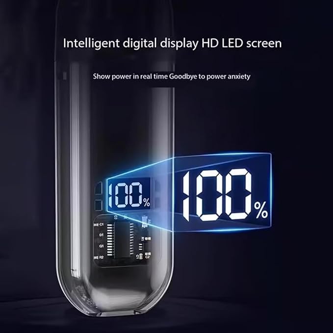 2-in-1 Nose Hair Trimmer - for Effortless, Waterproof Nasal Hair Cutter with Digital, Groom with Precision, Rechargeable, Electric Nose Hairs Trimmer for Men Women (Black*Blue)