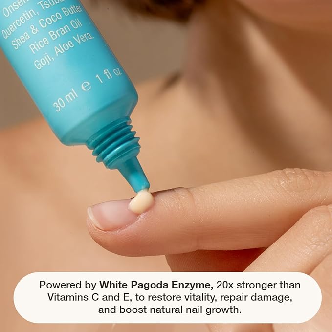 Onsen Nail & Cuticle Cream Treatment w/Japanese Tsubaki, Jojoba & Lavender Oil, Shea Butter – Strengthens Nails, Softens Cuticles - Daily Repair Care (2 Count/30 ml)