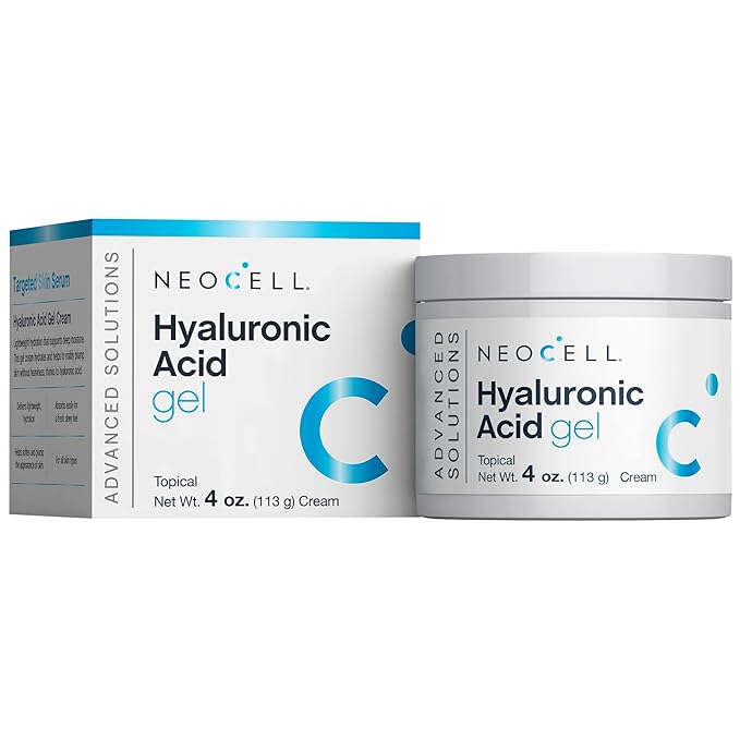 NeoCell Hyaluronic Acid Moisturizer | 4 oz | Moisturizing Topical Gel Cream | for Face and Neck | Advanced Skin Hydration