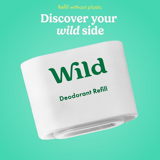 Wild - Refillable Deodorant Variety Pack - Aluminum Free - Scents Include Fresh Cotton & Sea Salt, Cherry Blossom and Coconut & Vanilla - Long Lasting Protection