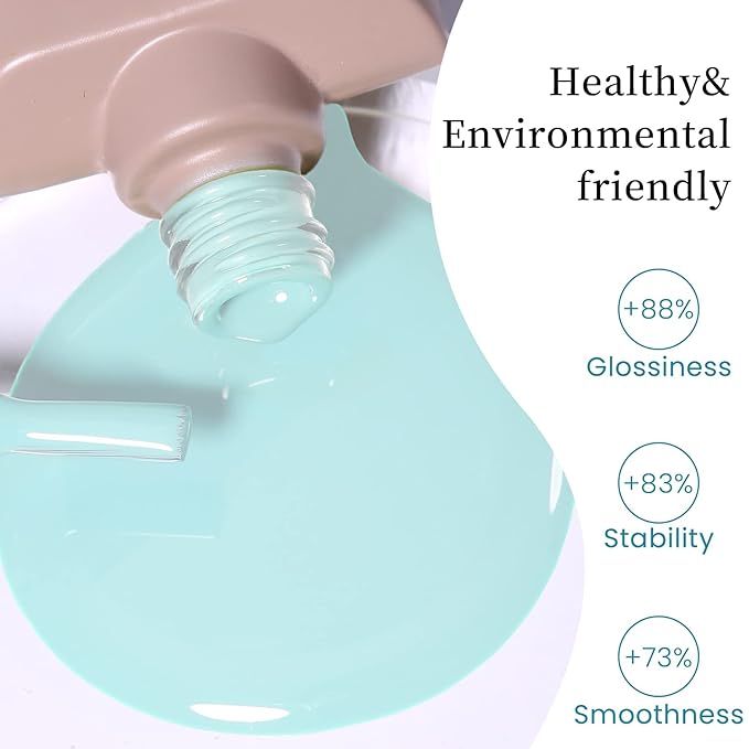 MAYCHAO 15ML Blue Gel Nail Polish 1Pc Sky Blue Gel Polish Soak Off UV LED Nail Polish Nail Art Starter Manicure Salon DIY at Home, 0.5 OZ