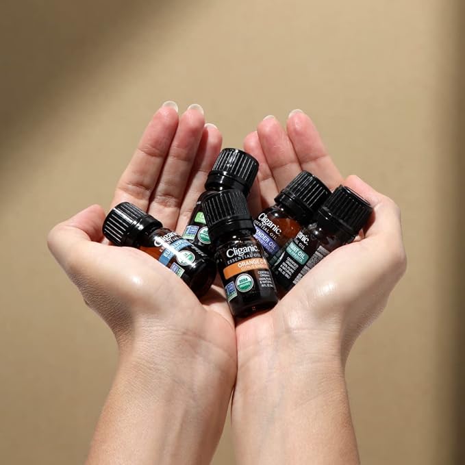 Cliganic Organic Clary Sage Essential Oil, 100% Pure Natural for Aromatherapy | Non-GMO Verified