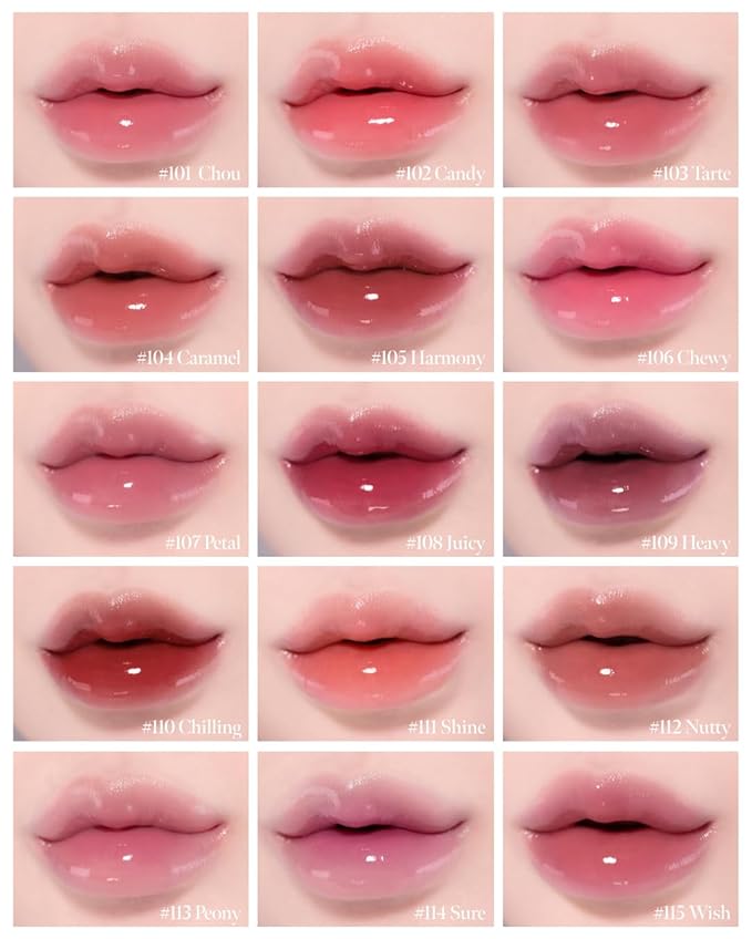 CORLAHAZE Glow Lock Jelly Tint 104 Caramel 4g, Hydrating Jelly Glow Lip Stain, Glass-Like Shine Lip Gloss, Long-Lasting Color, Moisturizing Lip Enhancer, Collectible Lock-Shaped Design, Korean Makeup