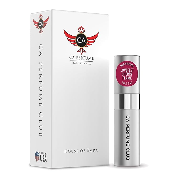 CA Perfume Impression of Lovefest Cherry Flame for Women & Men Eau De Parfum Spray Long Lasting Oriental Woody Perfume (0.27 Fl Oz / 8ml)