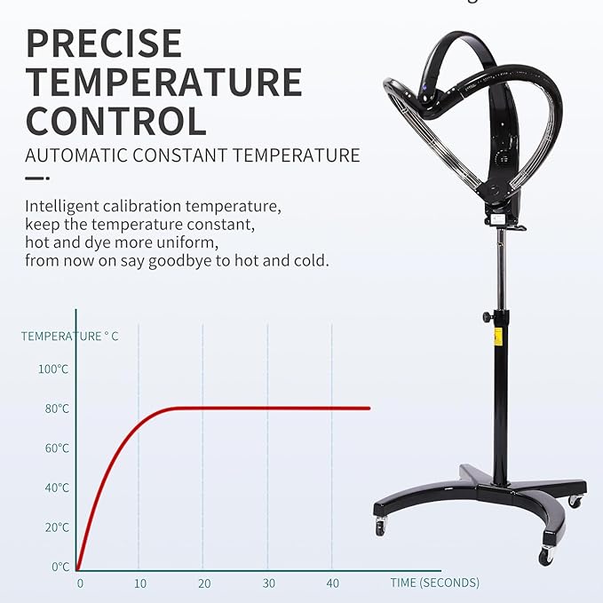 Beauty Salon Hair Processor Professional Stand Hair Steamer Electric Hair Perm Machine Head Massage Color Treatment Salon Styling Tool