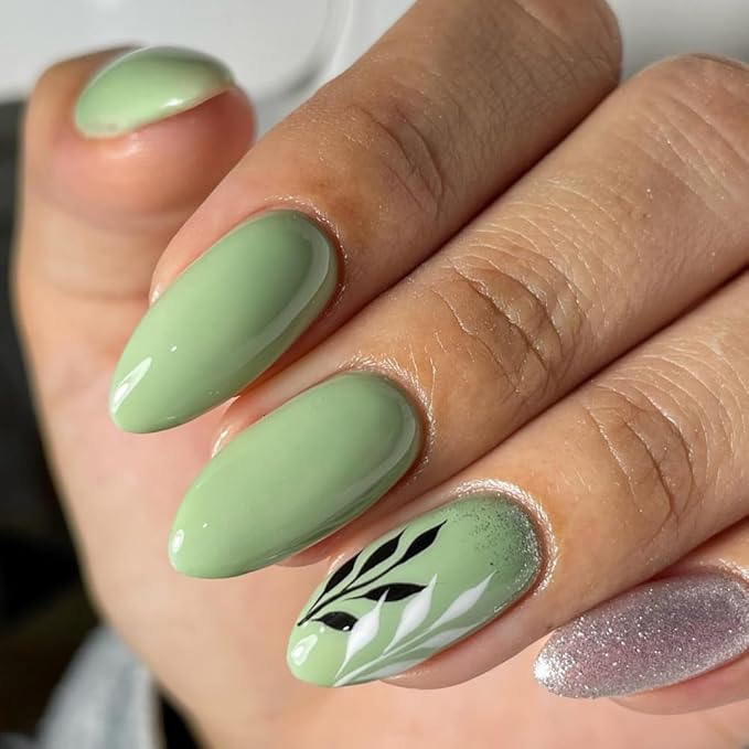 Born Pretty Oliver Green Gel Nail Polish Spring Summer Green Color Soak Off Gel Polish Nail Art Design Manicure Salon DIY Home 15ml