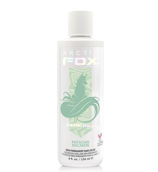 Arctic Fox Semi-Permanent Hair Dye, Vegan & Cruelty-Free, Pastel Mint Green, Conditioning, Ammonia-Free, Peroxide-Free, Non-Toxic, For All Hair Types, 8 fl oz, Pistachio Macaron