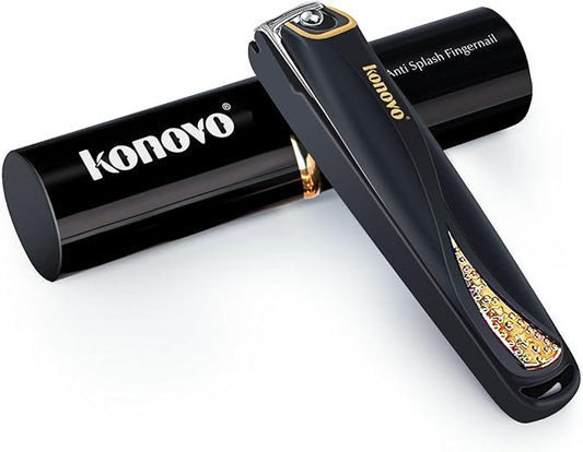 Konovo Nail Clippers for Women Travel, Nail Clippers with File, Fingernail Clippers for Girls