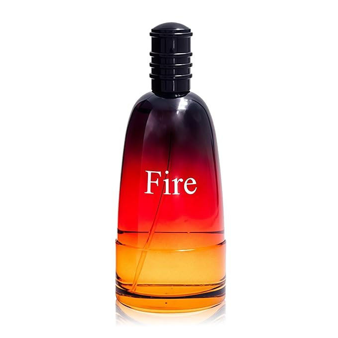 Fire, Men's Cologne Gift, Long Lasting EDP, Aura of Elitism & Modern Style, Perfume for Business, Commute and Casual Use, 3.4 Fl Oz