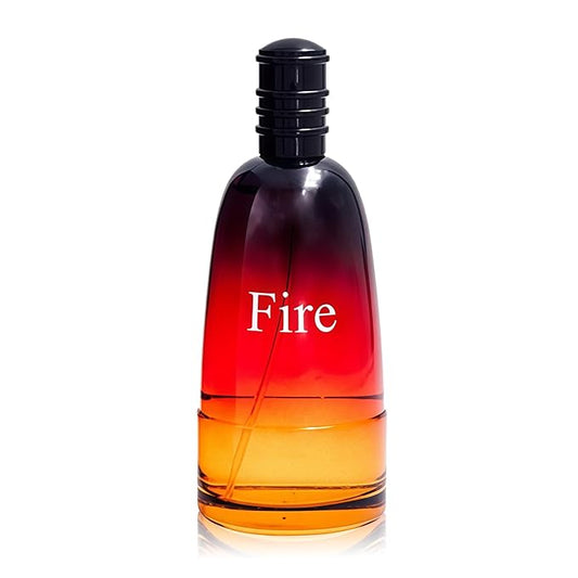 Fire, Men's Cologne Gift, Long Lasting EDP, Aura of Elitism & Modern Style, Perfume for Business, Commute and Casual Use, 3.4 Fl Oz