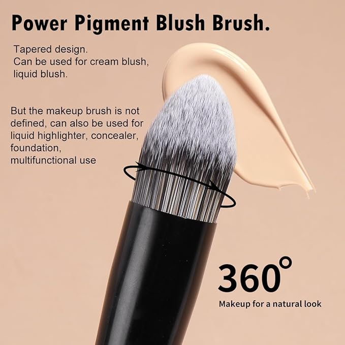 MAANGE 4 PCS Foundation Contour Conceal Brush Set, Makeup Brushes, Eyeshadow Concealer Brush, Double Sided Foundation Contour Blush Highlight Blending Eyebrow Brush For Liquid, Cream, Loose Powder