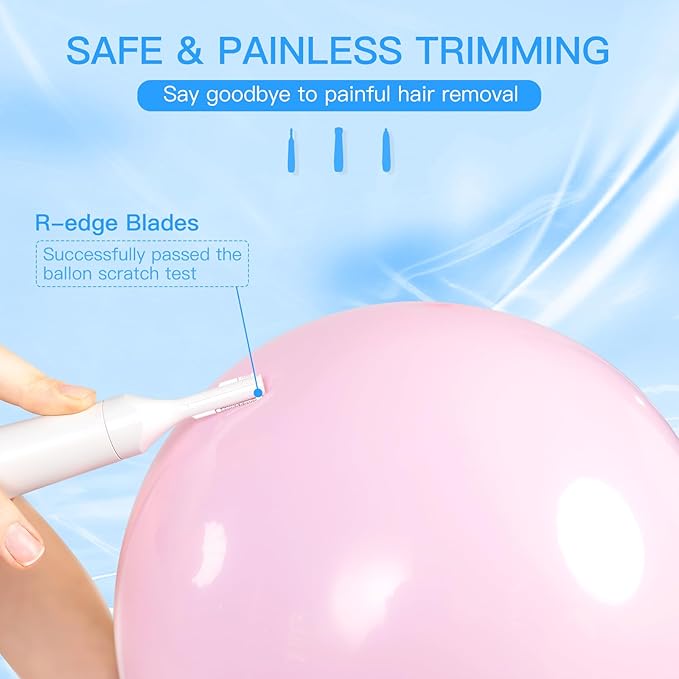 Ear Nose Hair Trimmer for Women, Eyebrow & Face Hair Trimmers, 3in1 Electric Facial Hair Trimmer, Waterproof & Rechargeable Women's Face Hair Remover Portable (White)