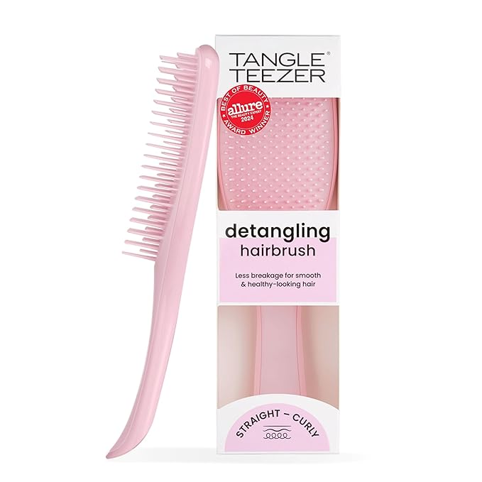 Tangle Teezer Ultimate Detangler Brush for Wet & Dry Hair, Eliminates Knots & Reduces Breakage for All Hair Types, Millennial Pink