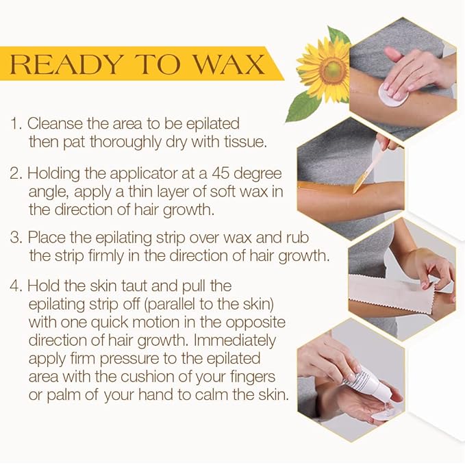 GiGi No Sting Wax with Kava Kava – Microwave Hair Removal Wax, 8 Ounces