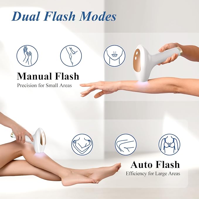 Hair Removal with Cooling, Painless IPL Hair Removal Device for Women and Men, at-home Hair Remover for Armpits, Legs, Face, and Bikini Line