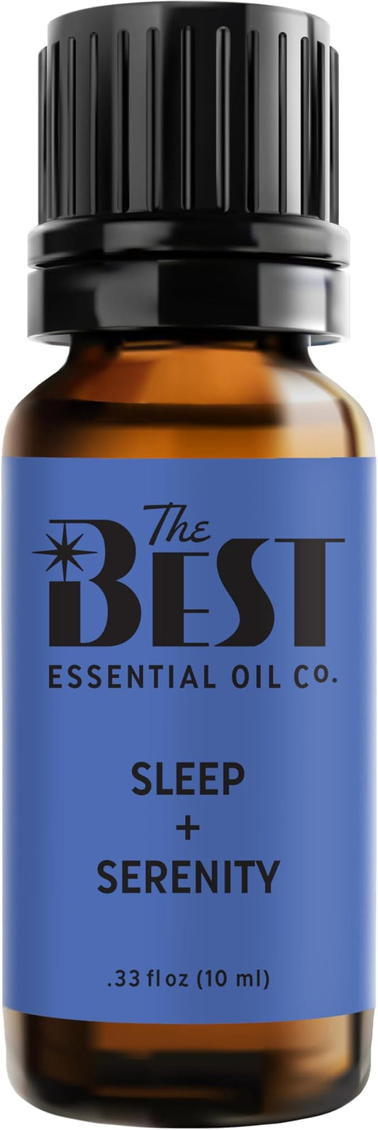 The Best Sleep + Serenity Essential Oil Blend- Premium Grade- 100% Pure & Natural for Aromatherapy, Diffuser, Spa, Massage, Air Freshener- 10 ml (.33 fl oz)