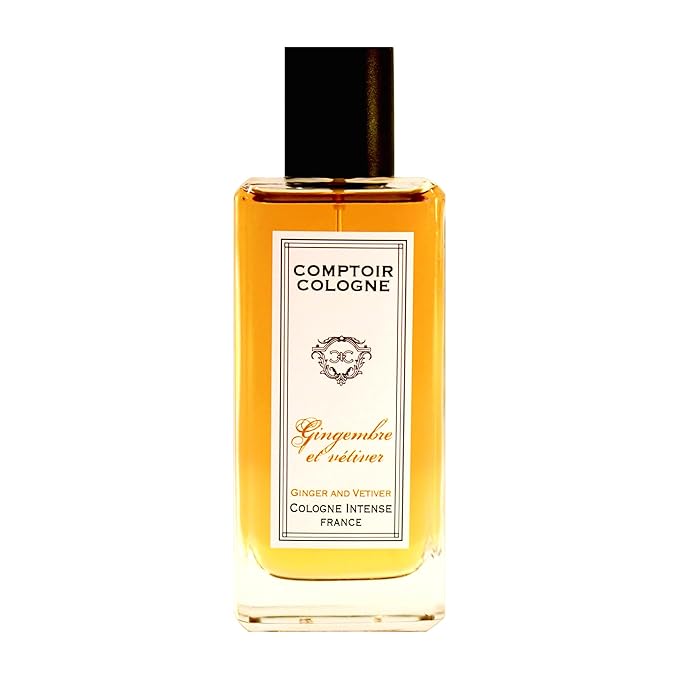 Ginger and Vetiver Intense - Sparkling Top Notes of Bergamot Mixed with Spicy Peppery Notes - Long-Lasting Mens Cologne - 3.3 oz