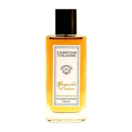 Ginger and Vetiver Intense - Sparkling Top Notes of Bergamot Mixed with Spicy Peppery Notes - Long-Lasting Mens Cologne - 3.3 oz