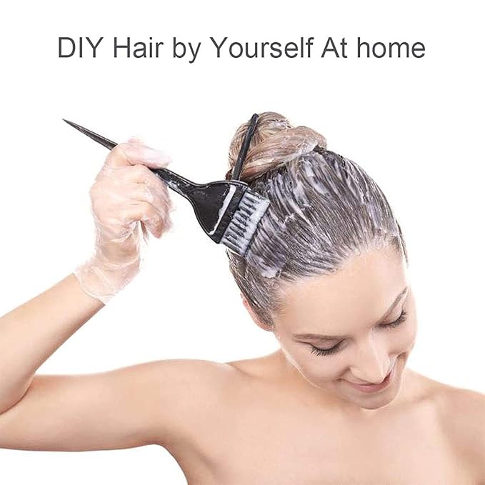 20 Pcs Hair Dye Brushes Color Tint Applicator for Salon Use Home DIY Dyeing, Black (Pack of 2)