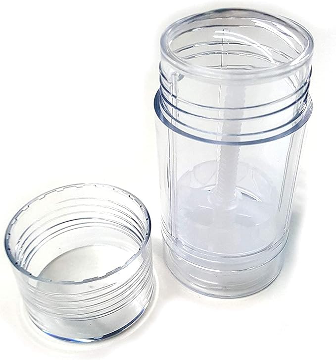10 Pcs 30ml Empty Deodorant Containers Twist-up Filling Stick Clear Plastic Deodorant Container 1 Oz Refillable Deodorant Bottles Bottom-fill Round Lip Balm Tubes for DIY Lipstick Crayon Chapstick