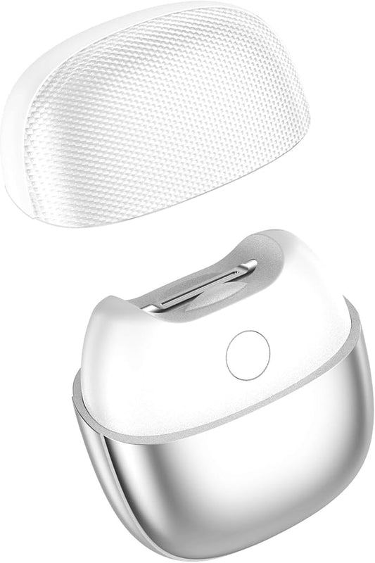 YFLife 2025 Electric Nail Clipper Integrated Cutting and Grinding, with Led Light, 2 Speed, Quiet and Portable Baby Nail Trimmer for Autism Kids Adult Seniors (White)