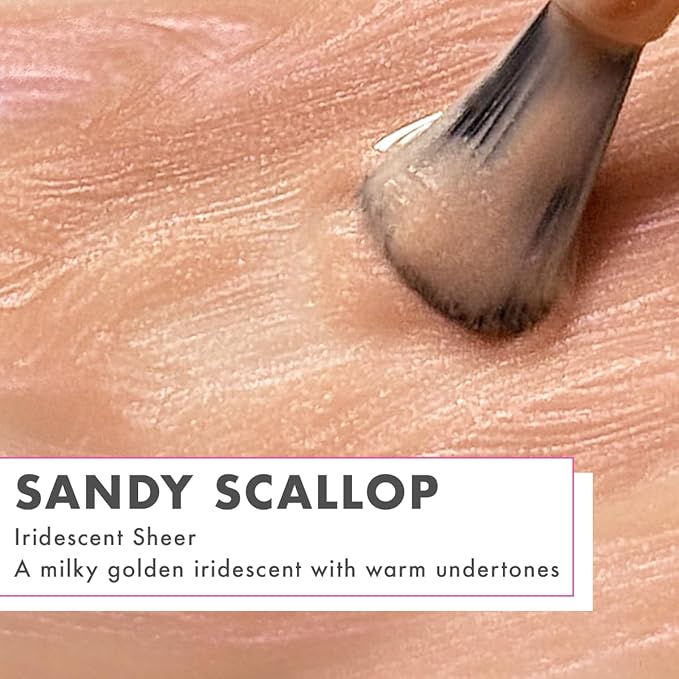 Olive & June Long Lasting Nail Polish | Plump Gel-Like Finish No Lamp Needed | Lasts up to 10 days | Salon-Quality at Home | 15-Free Vegan Cruelty-Free Chip-Resistant | Sandy Scallop Golden Iridescent